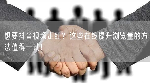 想要抖音视频走红?这些在线提升浏览量的方法值得一试!