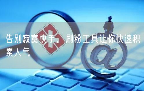 告别寂寞快手,刷粉工具让你快速积累人气