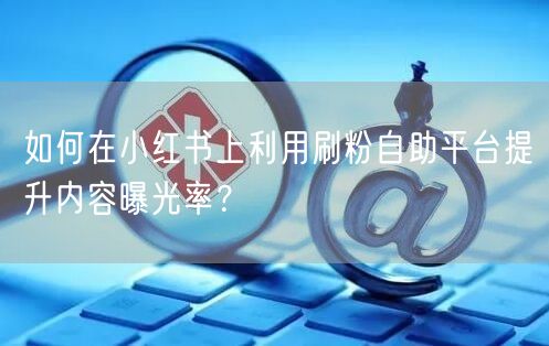如何在小红书上利用刷粉自助平台提升内容曝光率?
