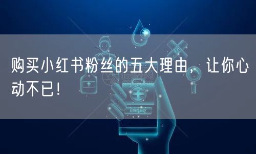 购买小红书粉丝的五大理由,让你心动不已!