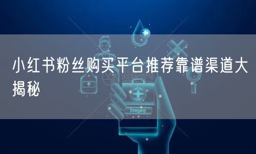 小红书粉丝购买平台推荐靠谱渠道大揭秘